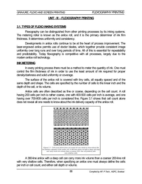Flexography Printing Unit Iii A Flexography Printing