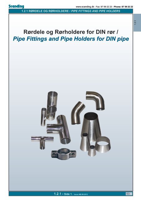Rørdele og Rørholdere for DIN rør / Pipe Fittings and ... - Scanding A/S