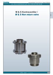 M & S Kontraventiler / M & S Non return valve