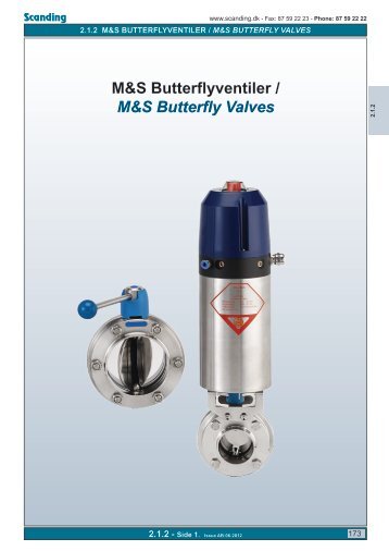 M&S Butterflyventiler / M&S Butterfly Valves