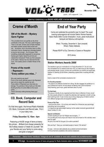 Creme d’Month End of Year Party