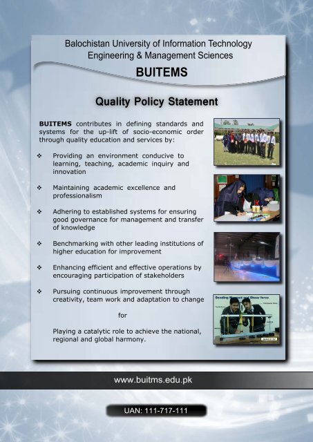 BUITEMS Quality & Excellence in Education