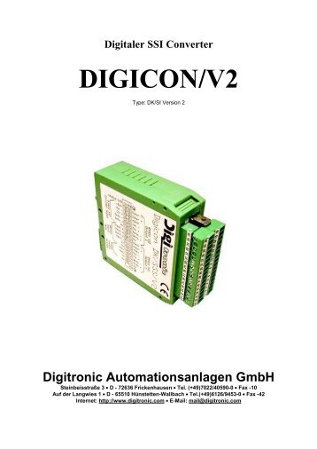 Digitaler SSI Converter DIGICON/V2 - Digitronic GmbH