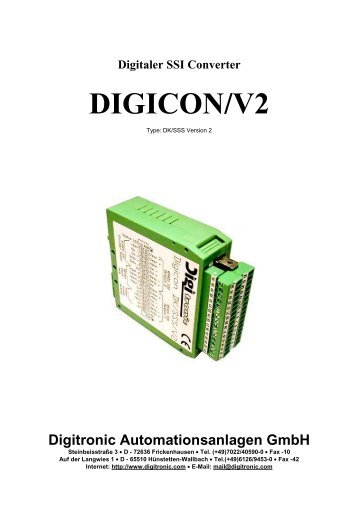 Digitaler SSI Converter DIGICON/V2 - Digitronic GmbH