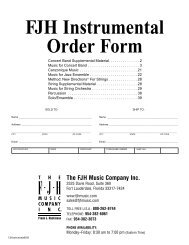 FJH Instrumental Order Form