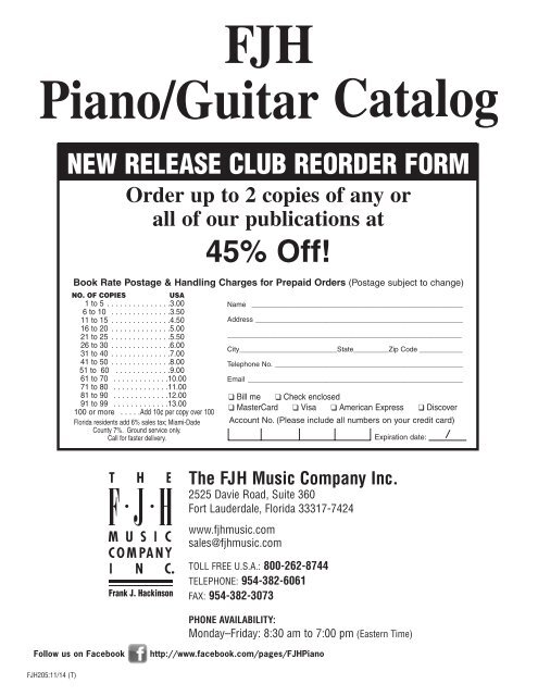 FJH Piano/Guitar Catalog