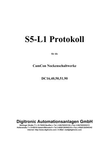 S5-L1 Protokoll - Digitronic GmbH
