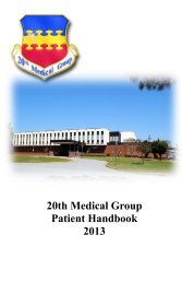 20th Medical Group Patient Handbook 2013
