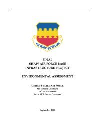 FINAL SHAW AIR FORCE BASE INFRASTRUCTURE PROJECT ENVIRONMENTAL ASSESSMENT