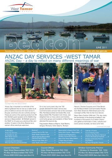 ANZAC DAY SERVICES -WEST TAMAR