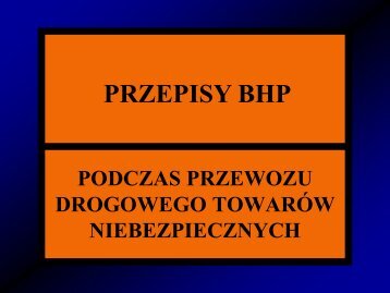 PRZEPISY BHP