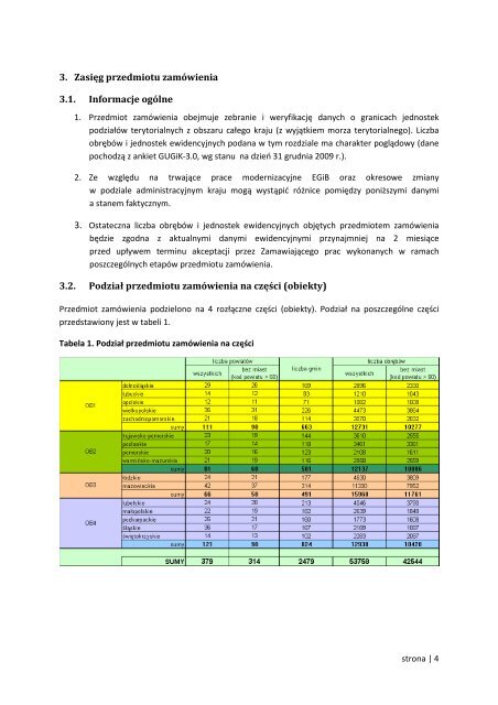 SZCZEGÓŁOWY OPIS PRZEDMIOTU ZAMÓWIENIA Warunki techniczne