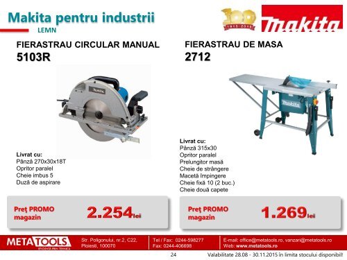 Broșură MAKITA pentru industrii