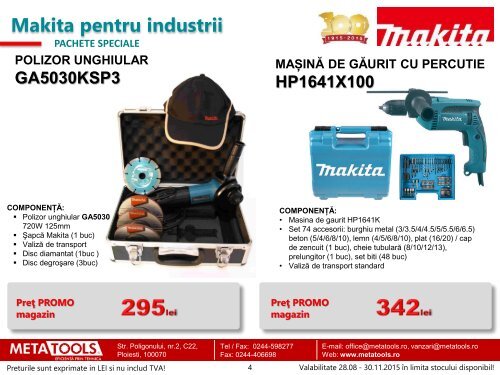 Broșură MAKITA pentru industrii