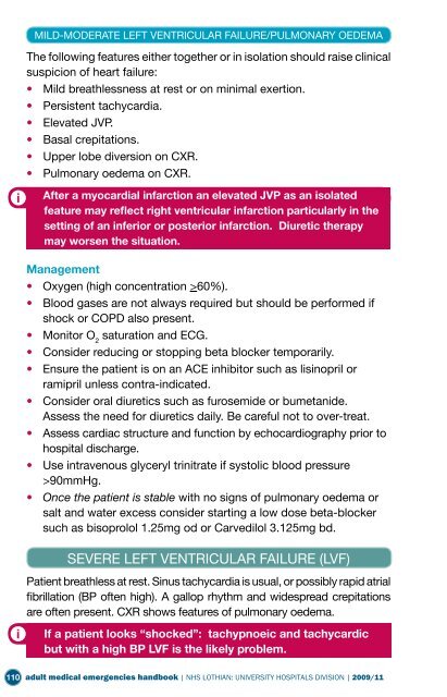 Adult Medical Emergency Handbook - Scottish Intensive Care Society