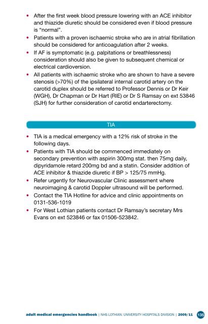 Adult Medical Emergency Handbook - Scottish Intensive Care Society