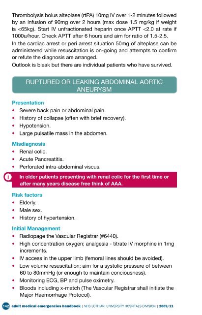 Adult Medical Emergency Handbook - Scottish Intensive Care Society