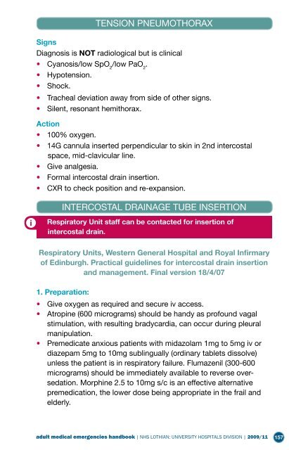 Adult Medical Emergency Handbook - Scottish Intensive Care Society