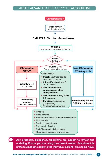 Adult Medical Emergency Handbook - Scottish Intensive Care Society