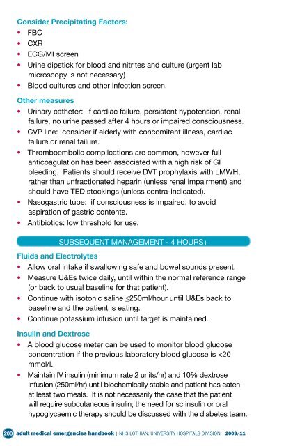 Adult Medical Emergency Handbook - Scottish Intensive Care Society