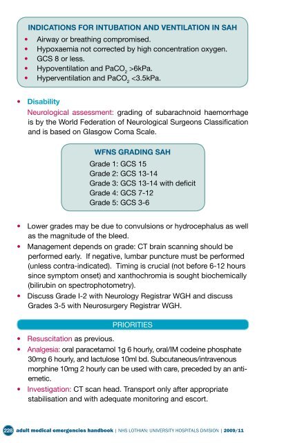 Adult Medical Emergency Handbook - Scottish Intensive Care Society