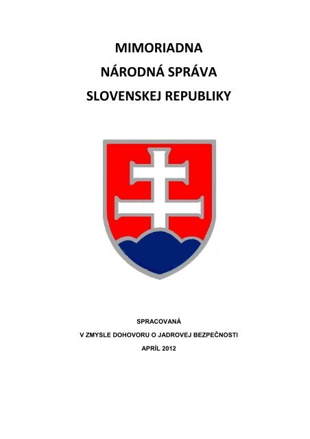 MIMORIADNA NÁRODNÁ SPRÁVA SLOVENSKEJ REPUBLIKY