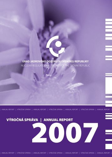 vÃ½roÄnÃ¡ sprÃ¡va | annual report - Nuclear Regulatory Authority