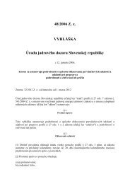 48/2006 Z z VYHLÁŠKA Úradu jadrového dozoru Slovenskej republiky