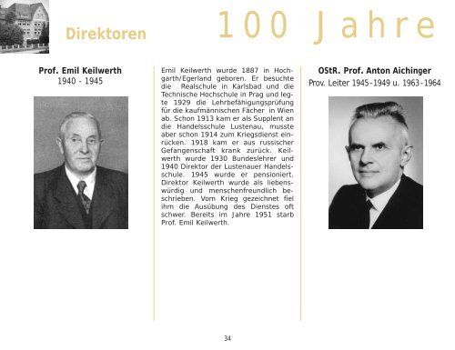 Festschrift 100 Jahre Handelsschule Lustenau