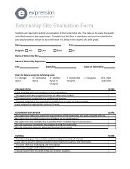 Externship Site Evaluation Form