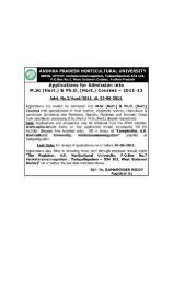 Ph.D application-2011 - Dr.YSR Horticultural University