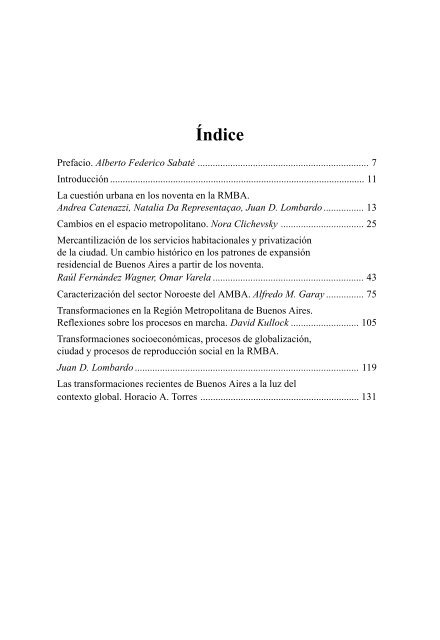 Transformaciones en la Región Metropolitana de ... - Rodolfo Giunta