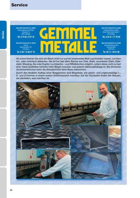 Aluminium - Gemmel Metalle