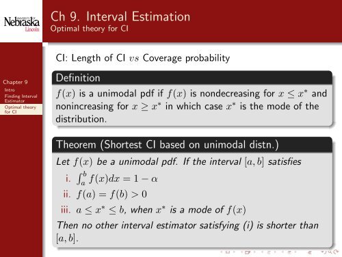 Ch 9 Interval Estimation