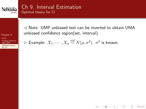 Ch 9 Interval Estimation