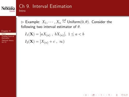 Ch 9 Interval Estimation