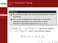 Ch 8 Hypothesis Testing