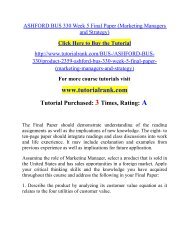 ASHFORD BUS 330 Week 5 Final Paper/ Tutorialrank