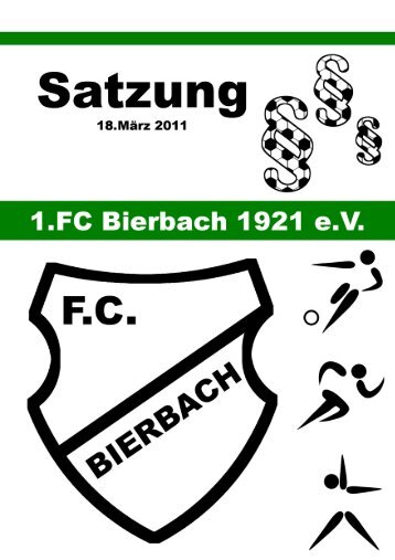 1.FC Bierbach 1921 e.V § 1 § 2
