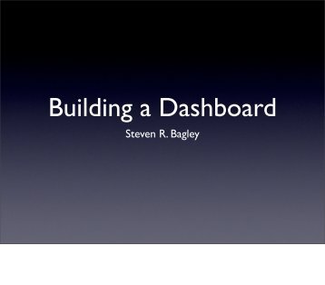 Building a Dashboard