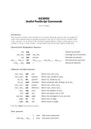G53DOC Useful PostScript Commands
