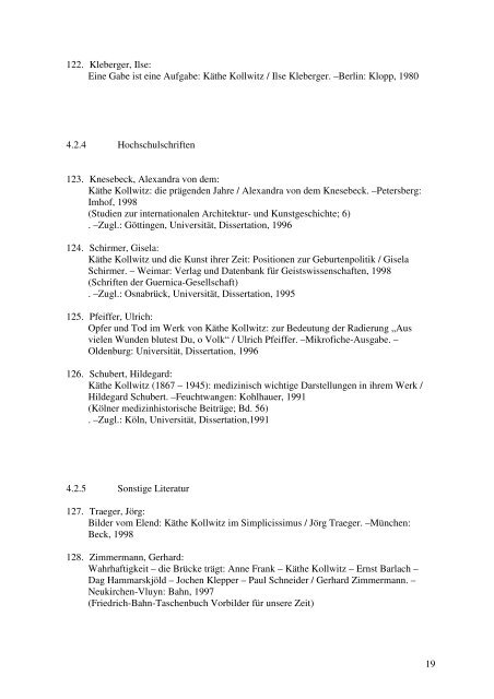Käthe Kollwitz-Bibliographie 1945 – 2007 - Institut für ...