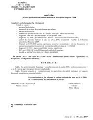 Hotararile Consiliului Local 2009 - Primaria Tg-Carbunesti