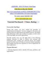 ASHFORD  BUS 370 Week 5 Final Paper/ Tutorialrank