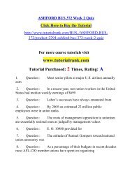 ASHFORD BUS 372 Week 2 Quiz/ Tutorialrank