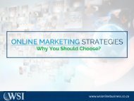 Online Marketing Strategies -Advantages