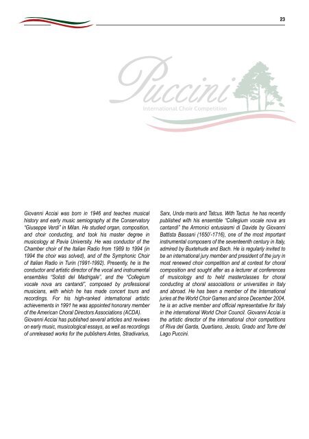 Puccini 2015 - Program Book