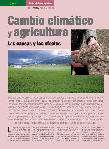 Cambio climático agricultura