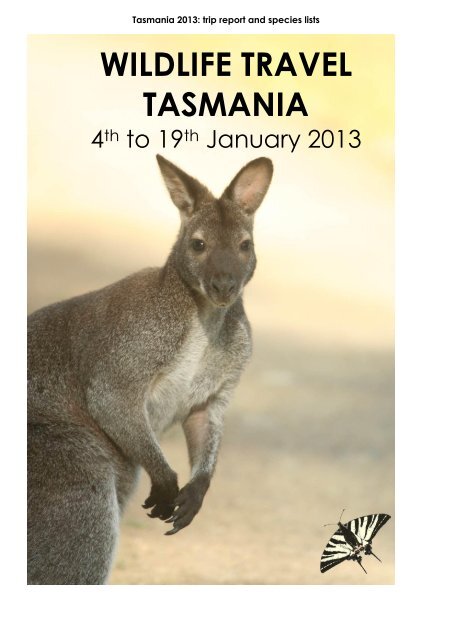 WILDLIFE TRAVEL TASMANIA