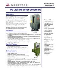 PG Dial and Lever Governors